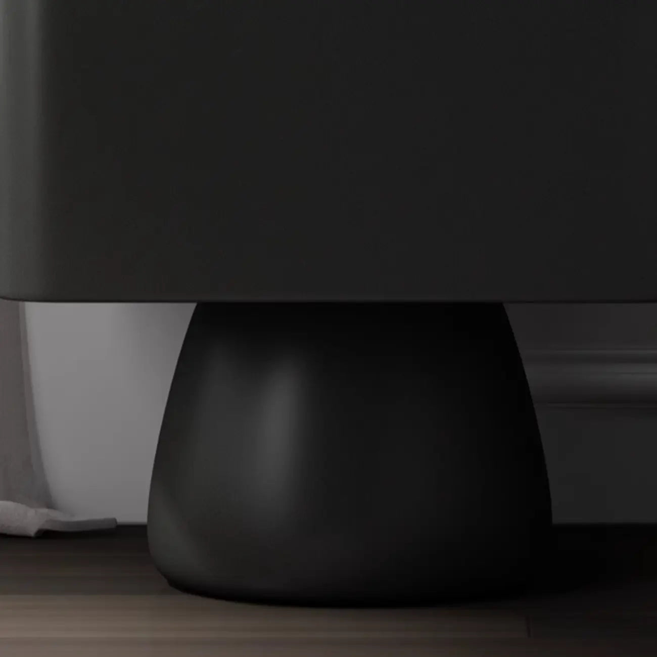 Glass Top Wood Storage Drawer Nightstand