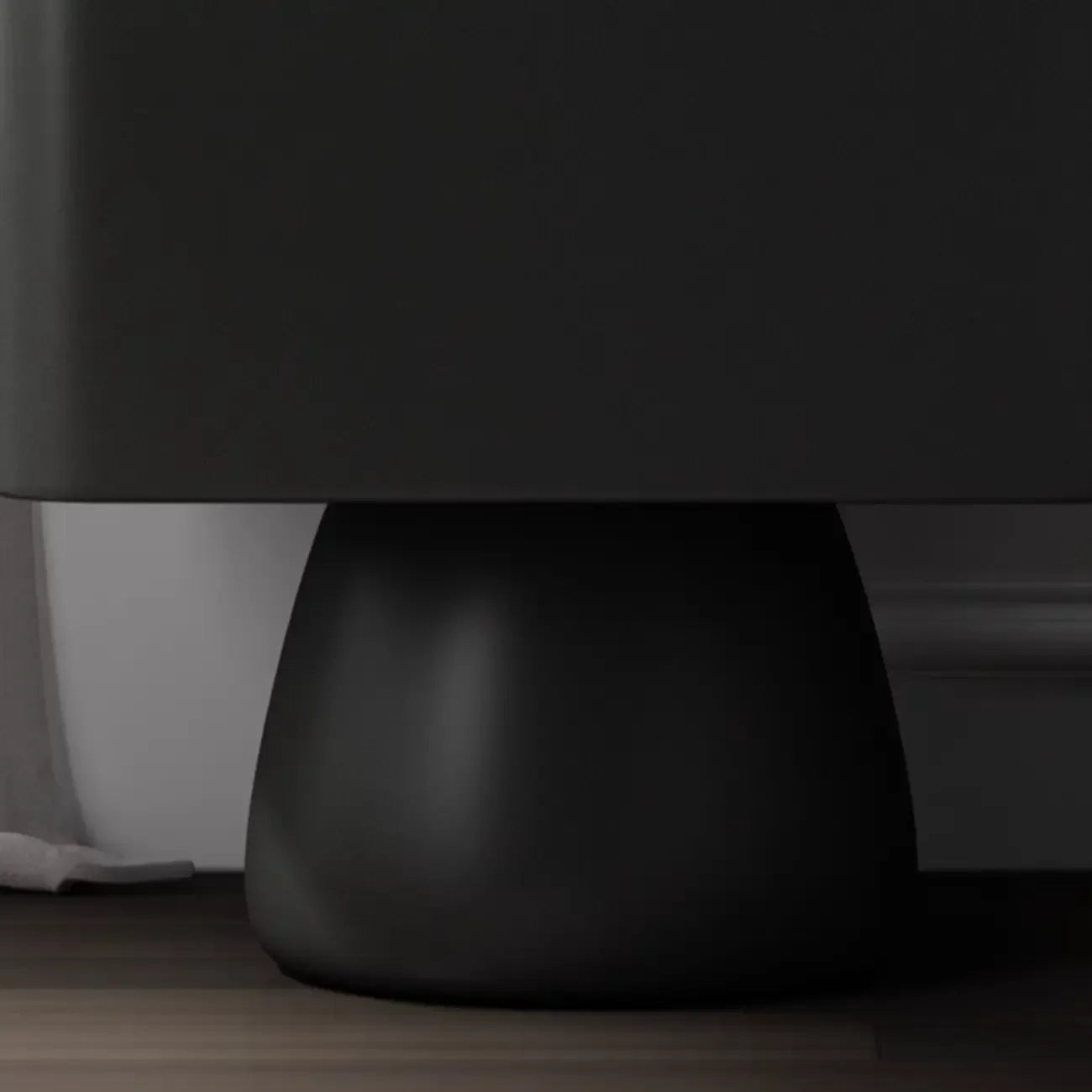 Glass Top Wood Storage Drawer Nightstand