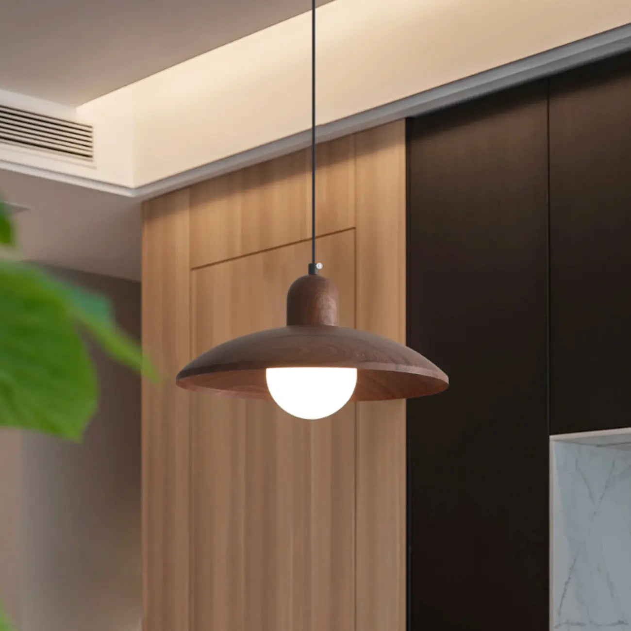 Modern Rustic Round Pendant Light for Kitchen