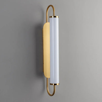 Nordic Cylinder Glass Metal Gold LED Vanity Light