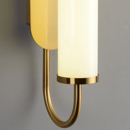 Nordic Cylinder Glass Metal Gold LED Vanity Light
