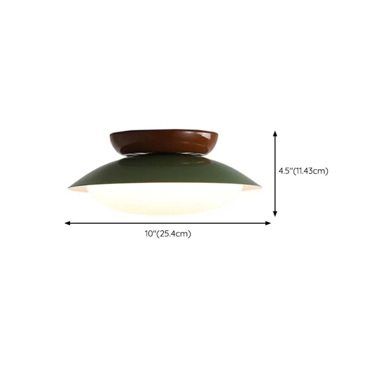 Modern Metal Semi-Flush LED Ceiling Light with 3 Color Light