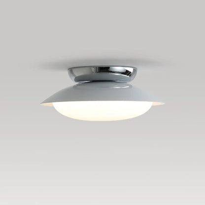 Modern Metal Semi-Flush LED Ceiling Light with 3 Color Light