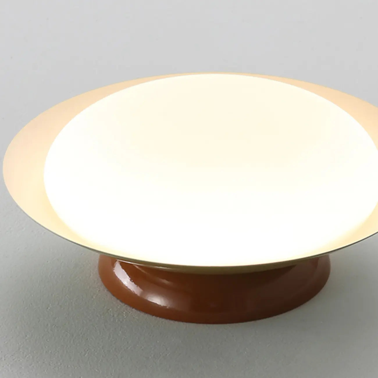 Modern Metal Semi-Flush LED Ceiling Light with 3 Color Light