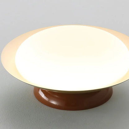 Modern Metal Semi-Flush LED Ceiling Light with 3 Color Light