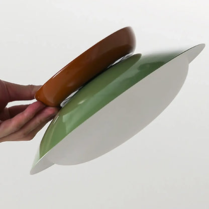 Modern Metal Semi-Flush LED Ceiling Light with 3 Color Light