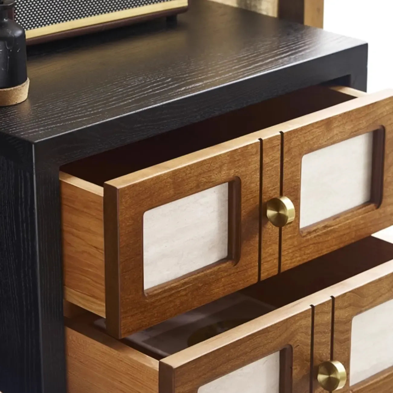 Wooden 2-Drawer Storage Nightstand