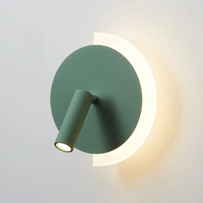 Mini Geometric 2-Light Black-Gold Wall Sconce in Rotatable