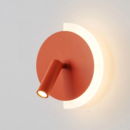 Mini Geometric 2-Light Black-Gold Wall Sconce in Rotatable