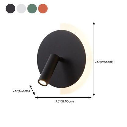 Mini Geometric 2-Light Black-Gold Wall Sconce in Rotatable