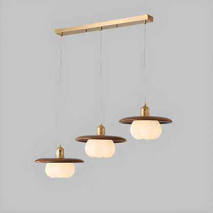 Geometric Dimmable 3-Light Acrylic LED Pendant Light Fixture