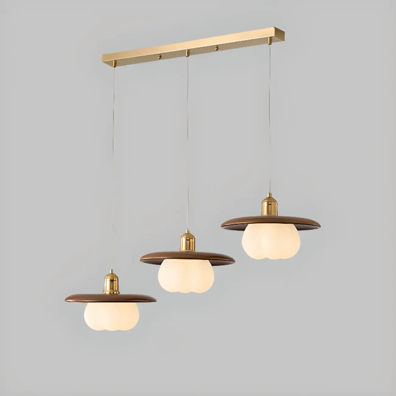 Geometric Dimmable 3-Light Acrylic LED Pendant Light Fixture