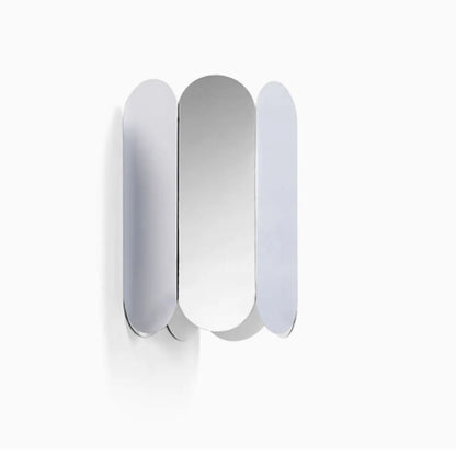 Mini Hardwired Modern Red Up & Down Wall Sconce in Geometric