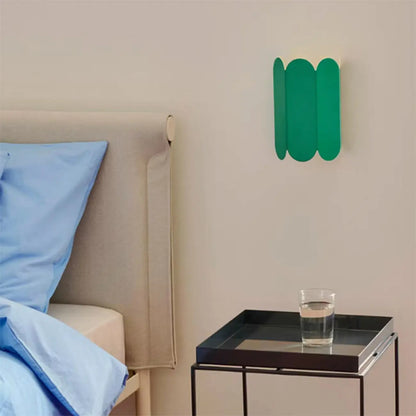 Mini Hardwired Modern Red Up & Down Wall Sconce in Geometric