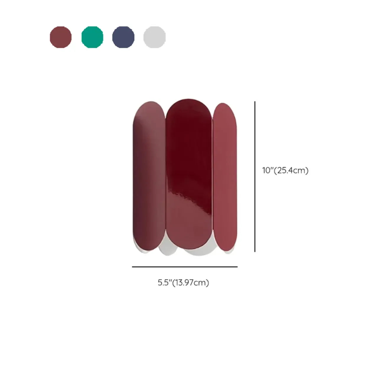 Mini Hardwired Modern Red Up & Down Wall Sconce in Geometric