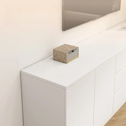 Modern Wooden TV Stand with Shelves and Cabinets