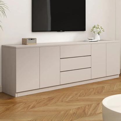 Modern Wooden TV Stand with Shelves and Cabinets