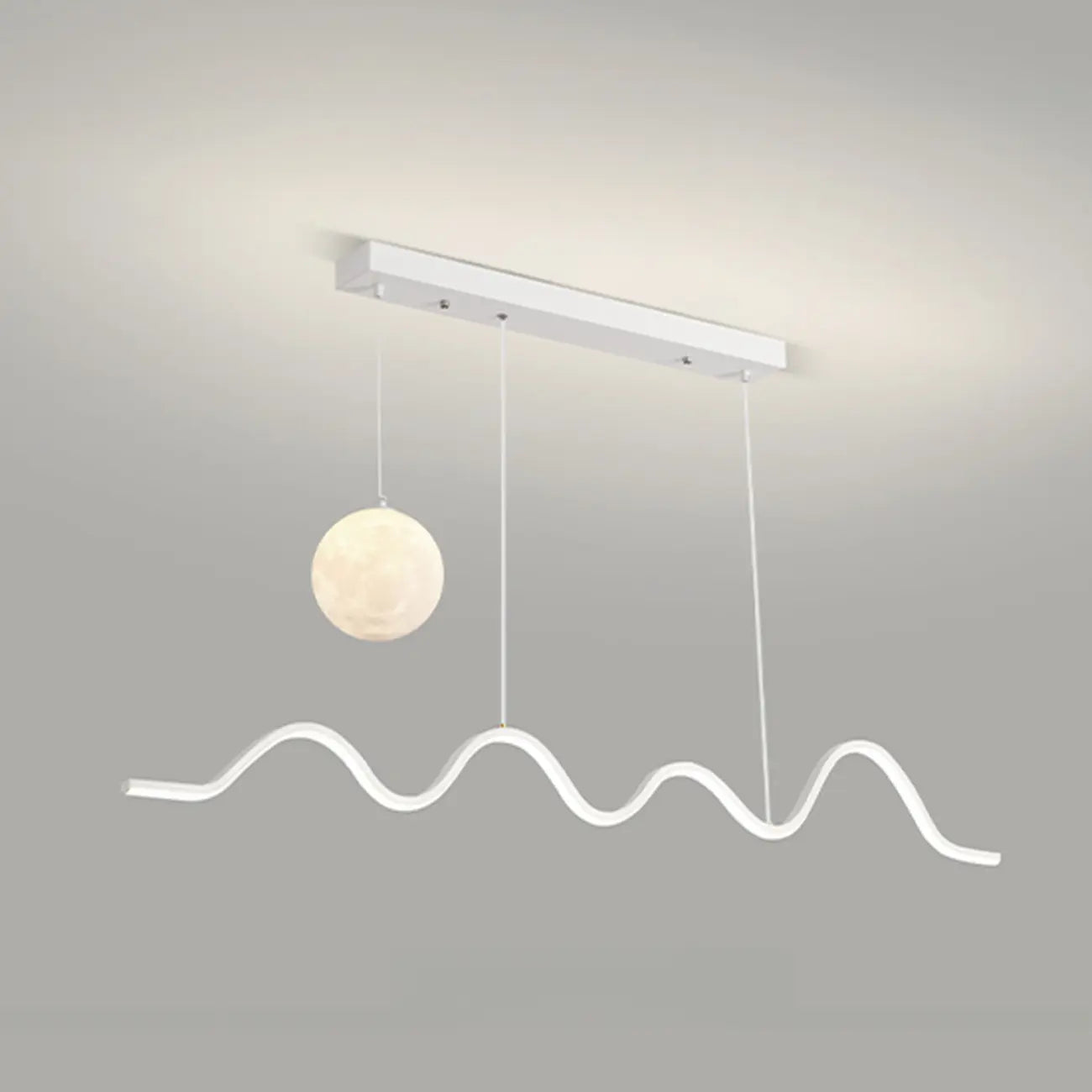 Art Decor Modern 2-Light Wave Pendant Light Multi Diming