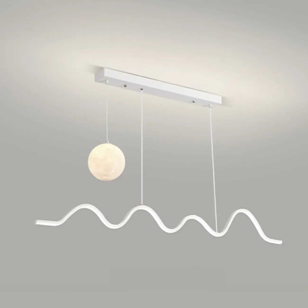 Art Decor Modern 2-Light Wave Pendant Light Multi Diming