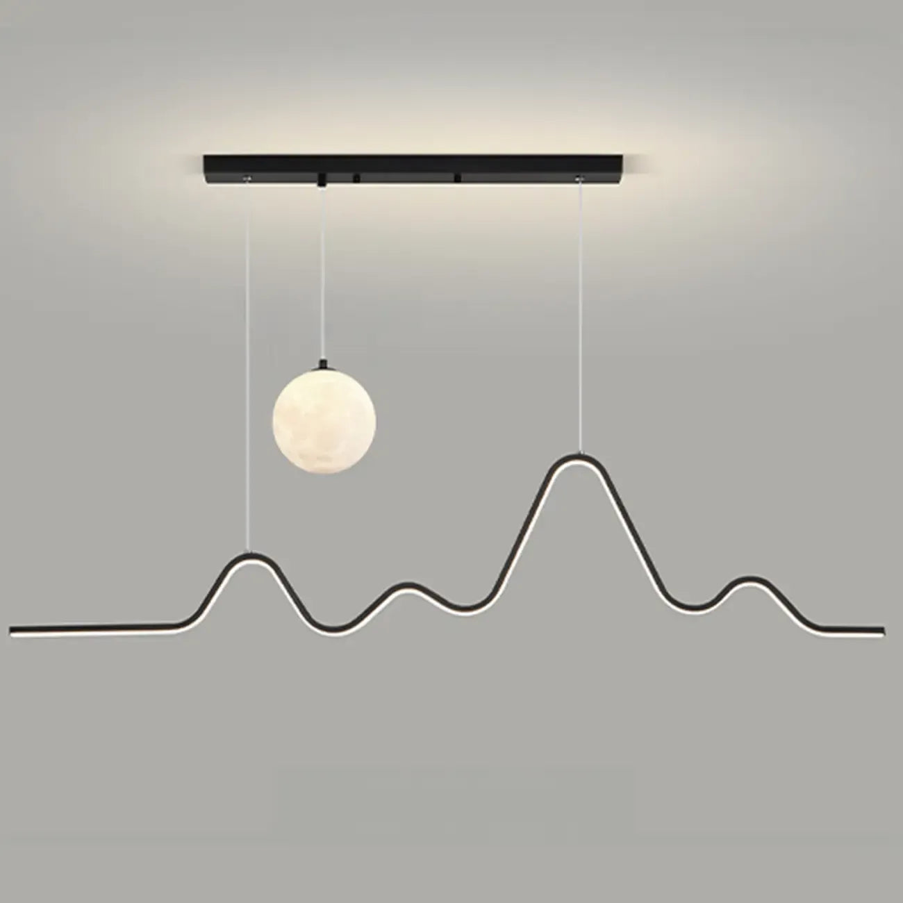 Art Decor Modern 2-Light Wave Pendant Light Multi Diming