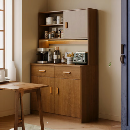 Large Wooden Acrylic Display Storage Adjustable Buffet Cabinet