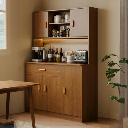 Large Wooden Acrylic Display Storage Adjustable Buffet Cabinet