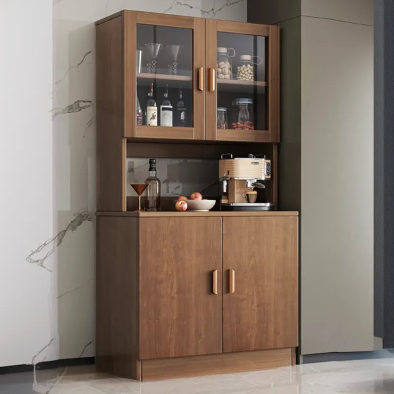 Large Wooden Acrylic Display Storage Adjustable Buffet Cabinet