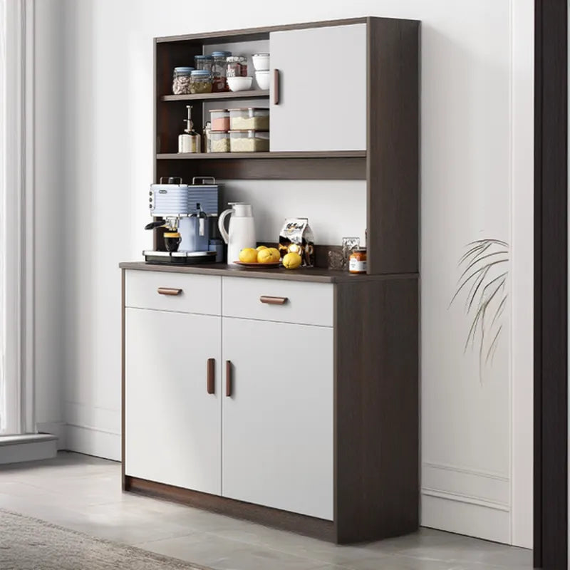 Large Wooden Acrylic Display Storage Adjustable Buffet Cabinet