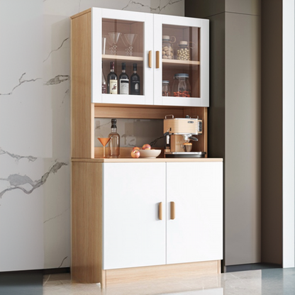 Large Wooden Acrylic Display Storage Adjustable Buffet Cabinet