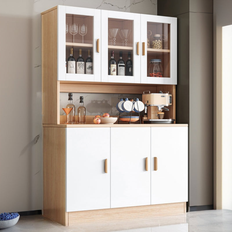 Large Wooden Acrylic Display Storage Adjustable Buffet Cabinet