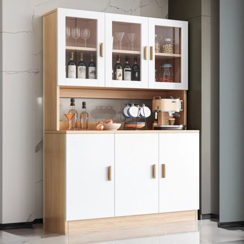 Large Wooden Acrylic Display Storage Adjustable Buffet Cabinet