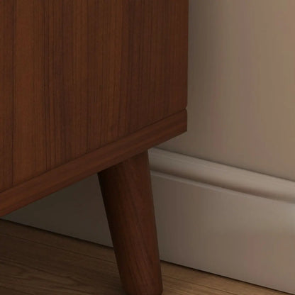 Modern White Wooden Bedside Table with Drawers