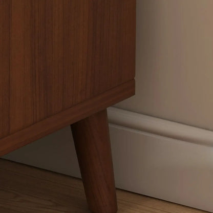 Modern White Wooden Bedside Table with Drawers