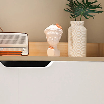 Efficient Minimalist Drop-Front Wood Adjustable Shoe Cabinet