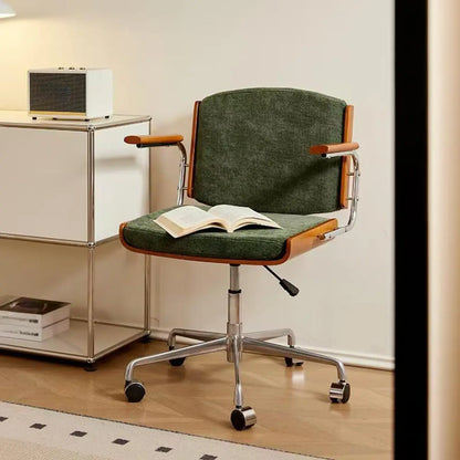 Modern Green Fabric Ergonomic Swivel Office Chair