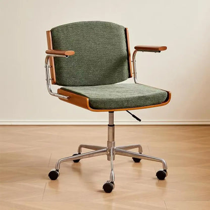 Modern Green Fabric Ergonomic Swivel Office Chair