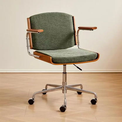 Modern Green Fabric Ergonomic Swivel Office Chair