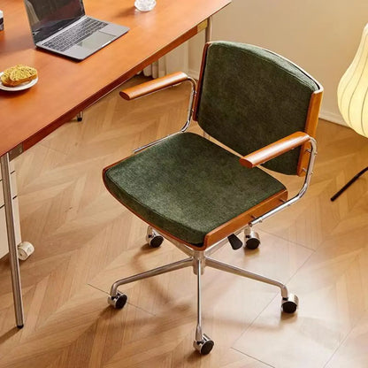 Modern Green Fabric Ergonomic Swivel Office Chair