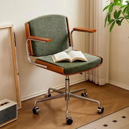 Modern Green Fabric Ergonomic Swivel Office Chair