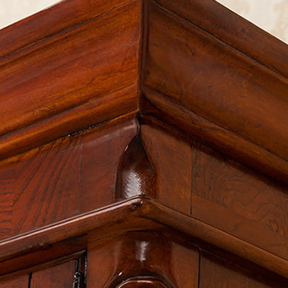 Modern Brown Wood Buffet with Adjustable Shelves