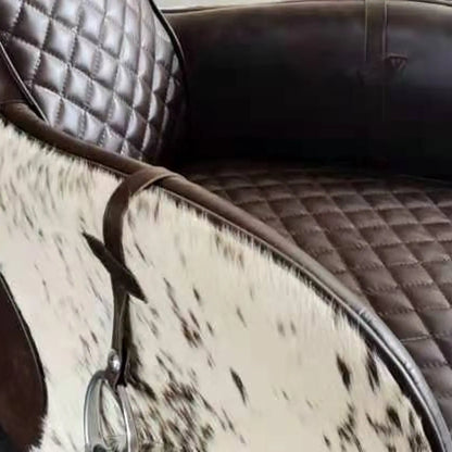 Small Accent Chair Genuine Leather Living Room