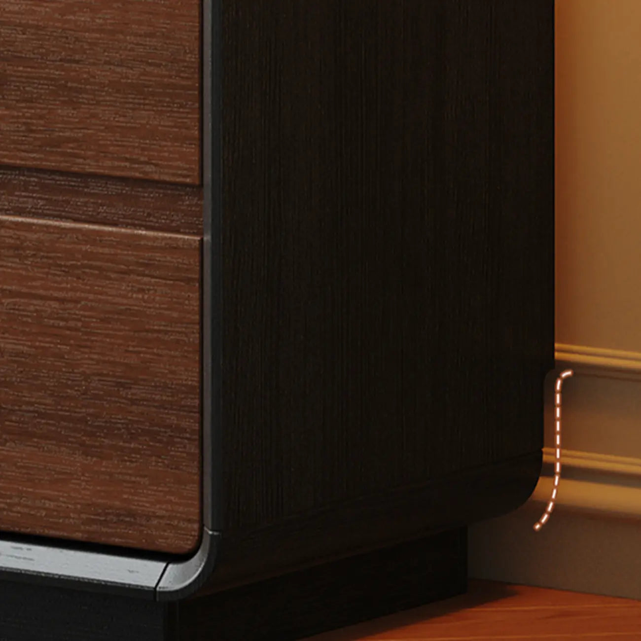 Art Deco Inspired Wood Dresser with Geometric Carvings