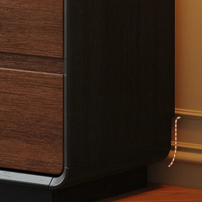 Art Deco Inspired Wood Dresser with Geometric Carvings