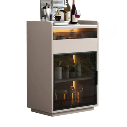 Modern Wood Buffet Sintered Stone Countertop