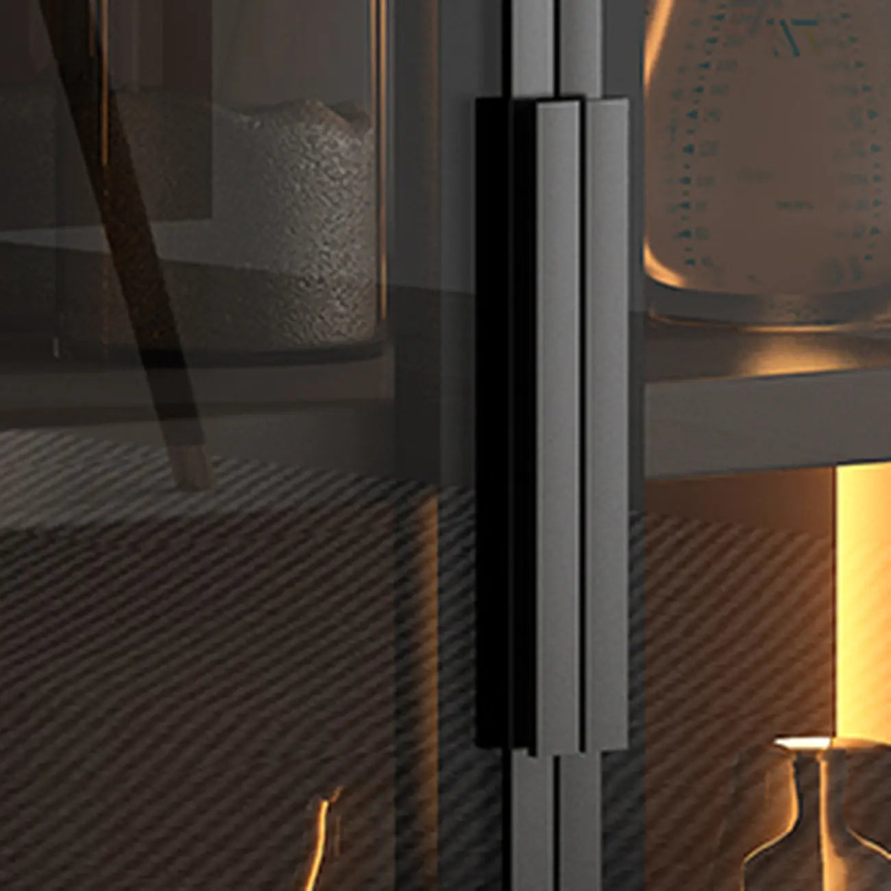 Modern Wood Buffet Sintered Stone Countertop