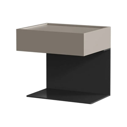 Modern Composite Wood Nightstand with Drawer Storage