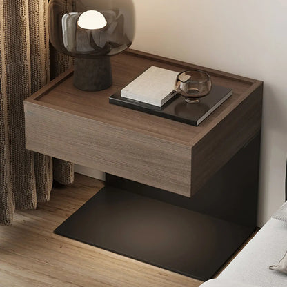 Modern Composite Wood Nightstand with Drawer Storage