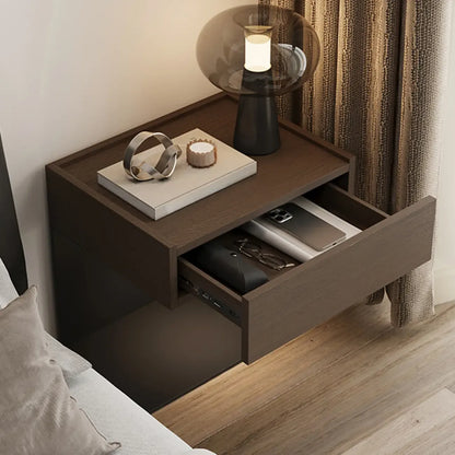 Modern Composite Wood Nightstand with Drawer Storage