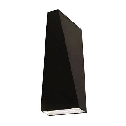 Modern Black Metal Triangular Up Down LED Outdoor Wall Light