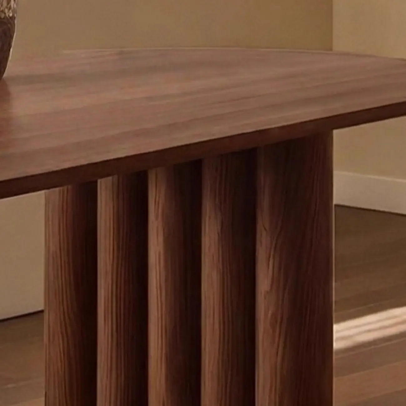 Modern Oval Solid Wood Double Pedestal Table